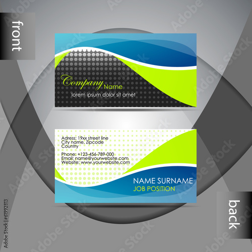 Abstract professional business card template