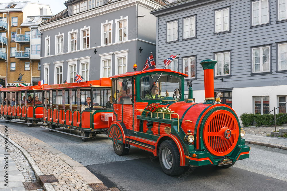 Road sightseeing train in Bergen
