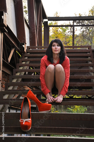 young girl on a walk