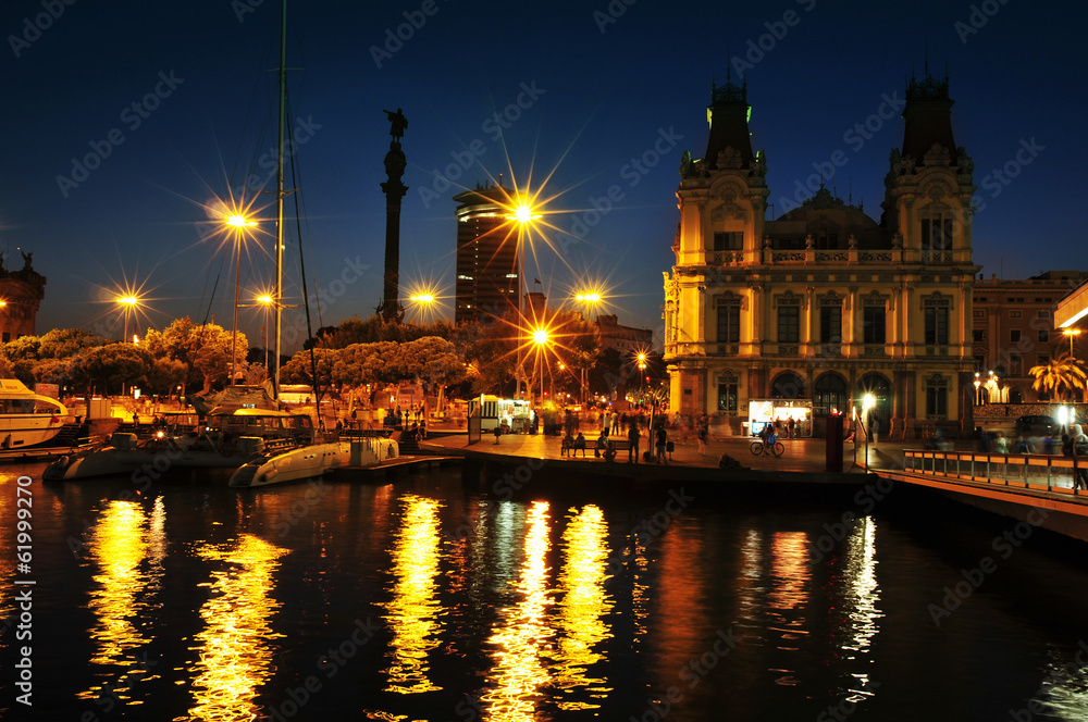 Fototapeta premium Port Vell in Barcelona, Spain