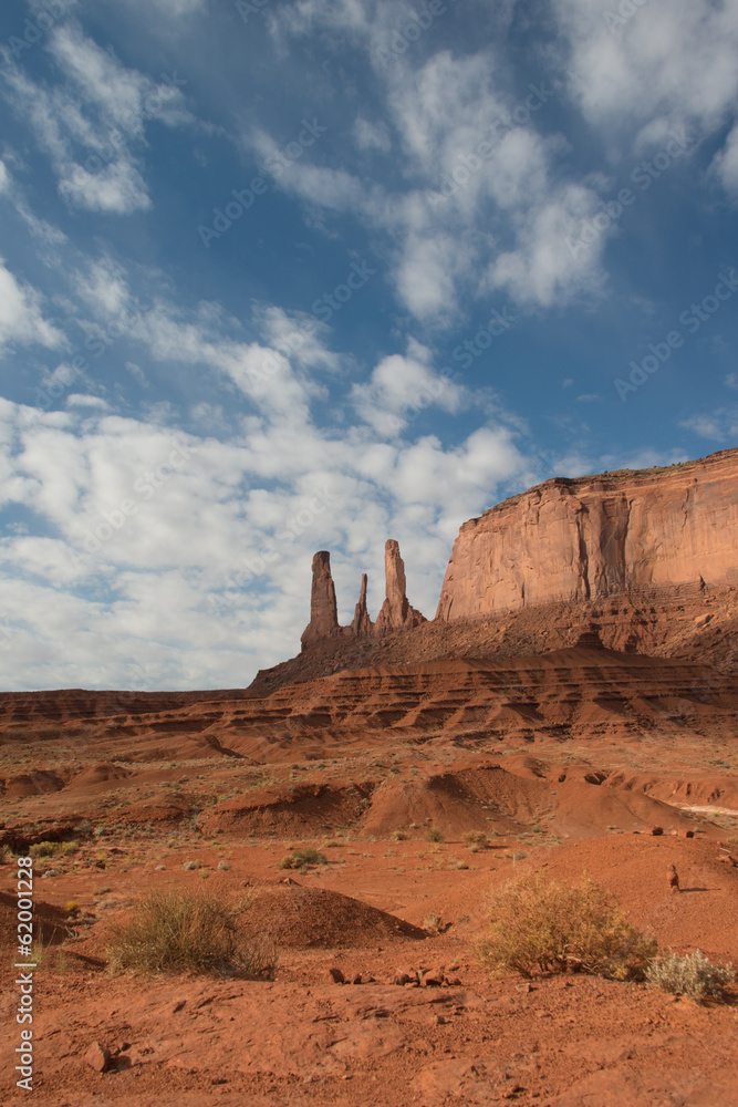 Three Sister, Monument Valley Navajo Tribal Park Three Sister, Monument Valley Navajo Tribal Park