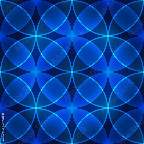 Vector seamless blue pattern made of circles
