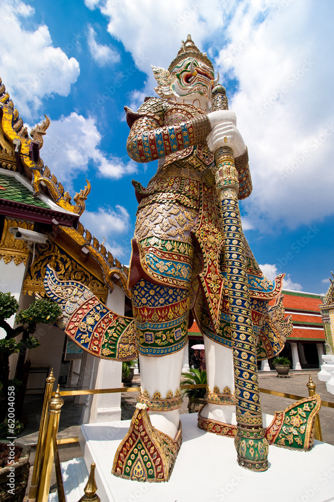 Statue of Guard at Wat Phra Kaeo, Temple. Thailand