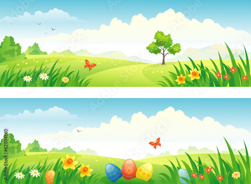 Easter and spring banners