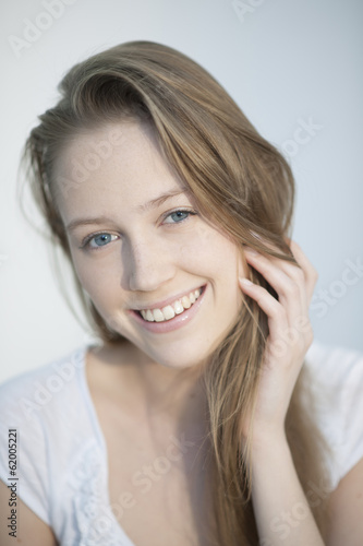 portrait of a beautiful young natural woman