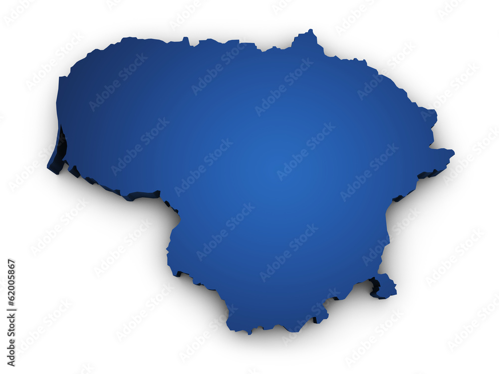 Map Of Lithuania 3d Shape