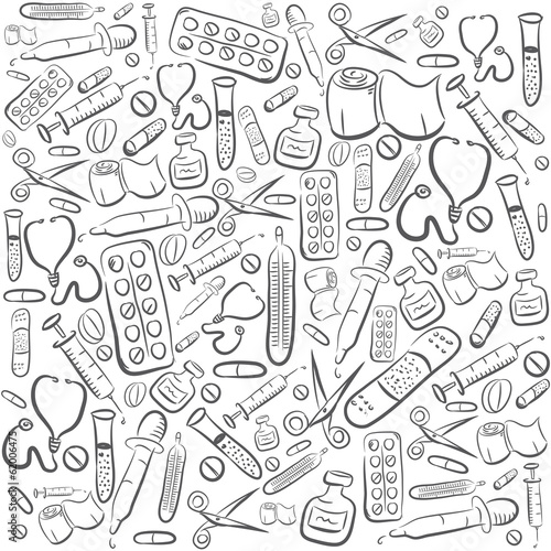 Hand Drawn Medical Background