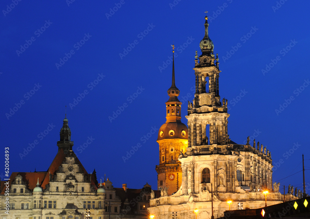 Hofkirche and residenzschloss in dresden Hofkirche and residenzschloss in dresden