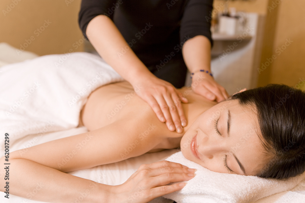 woman getting massage woman getting massage