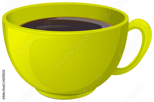 A cup of hot coffee
