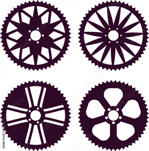 Vector pack of bike rear sprocket