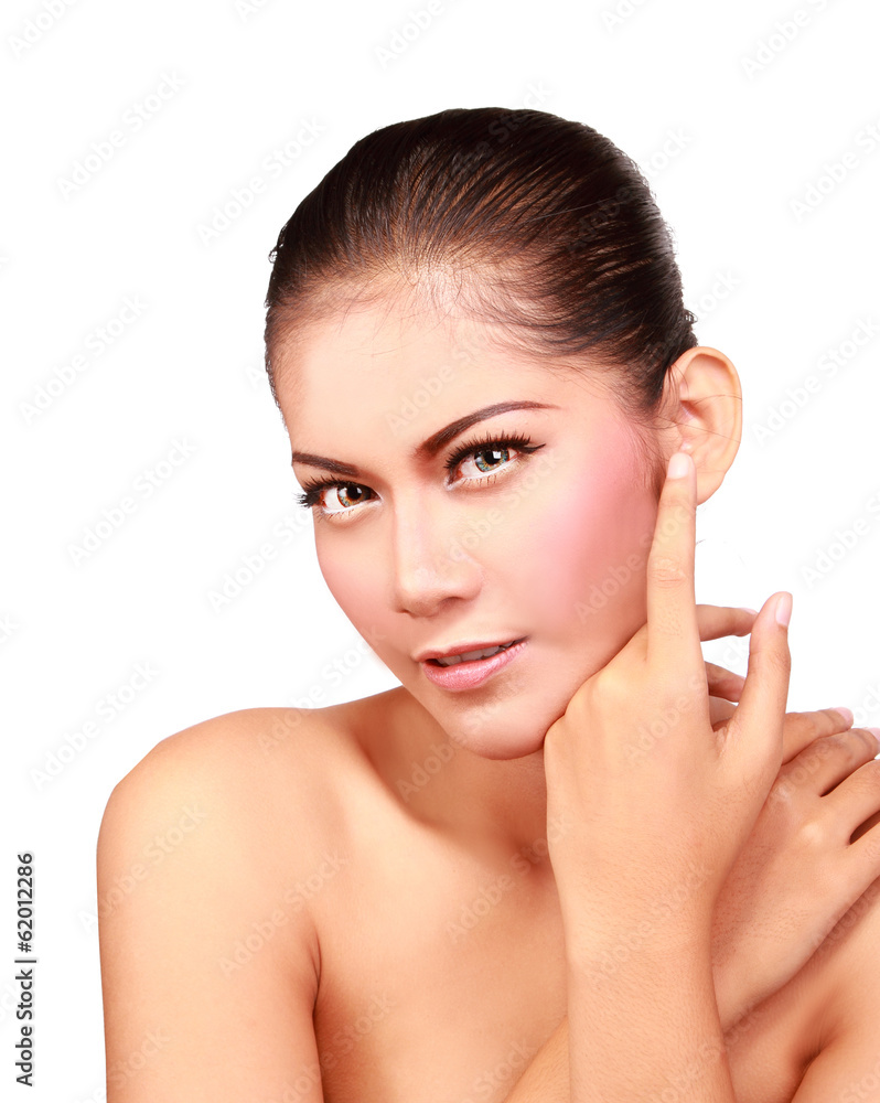 Beautiful Young Woman isolated on White Background Beautiful Young Woman isolated on White Background