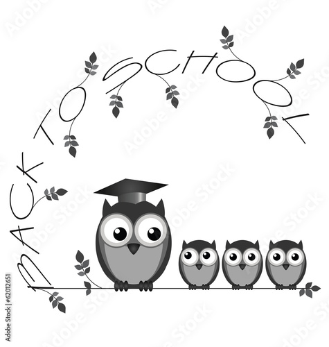 Monochrome back to school twig text