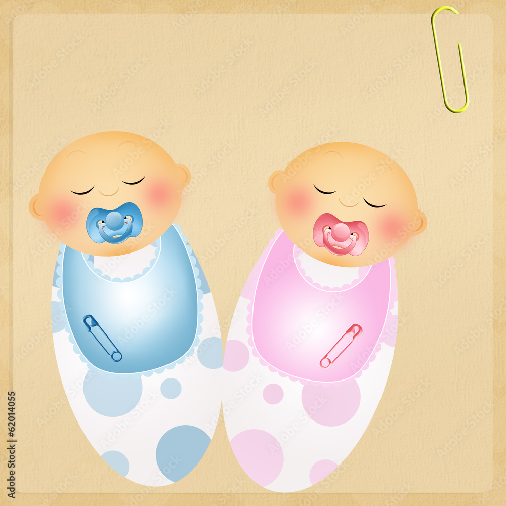 illustration of twins illustration of twins