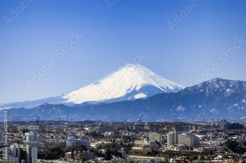 横浜から見える富士山