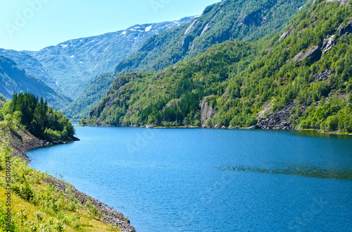 Summer mountain lake  Norway .