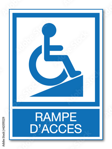 Panneau rampe d'accès.