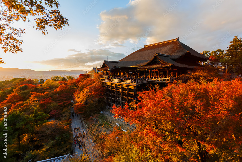 Naklejka premium Świątynia Kiyomizu-dera w Kioto