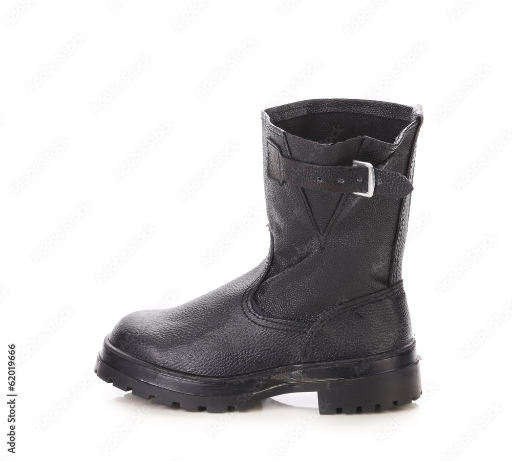 Black kersey boot. Black kersey boot.