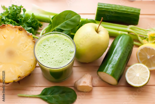 Obraz na plátně healthy green detox juice