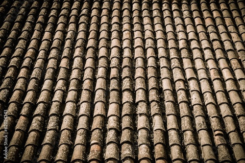 Old roof tile close-up