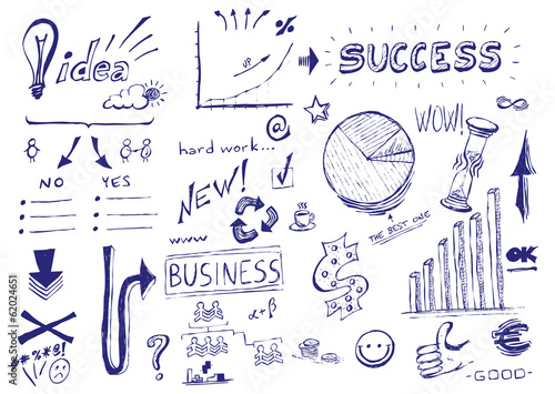 Hand drawn vector illustration: Business success
