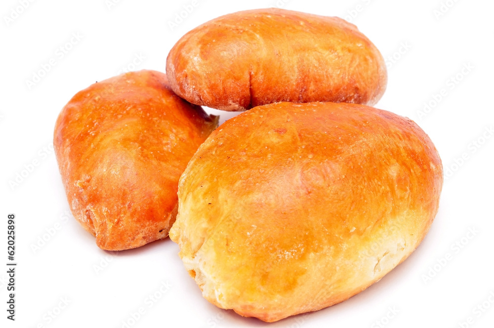 fresh home pies on a white background fresh home pies on a white background
