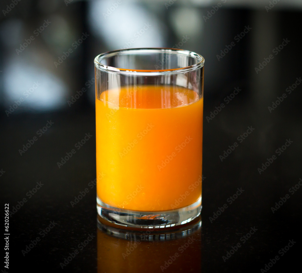 orange juice on table orange juice on table