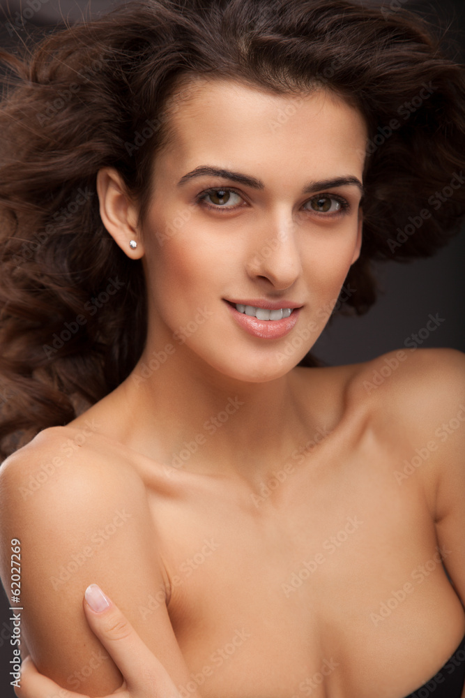 Beautiful Brunette Girl. Healthy Long Hair and perfect Makeup Beautiful Brunette Girl. Healthy Long Hair and perfect Makeup