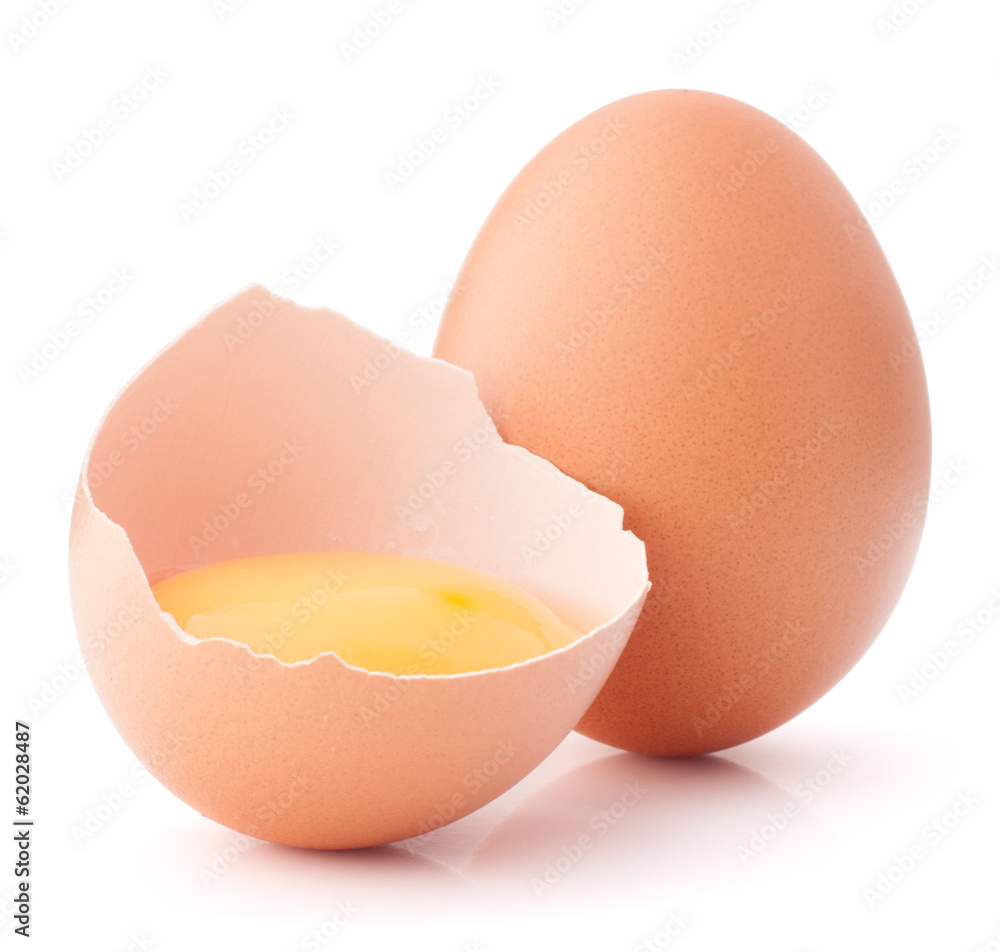 Breaking egg isolated on white background cutout Breaking egg isolated on white background cutout