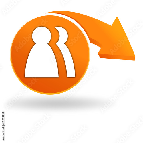 contacts sur bouton orange