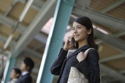 business woman talking on mobile phone