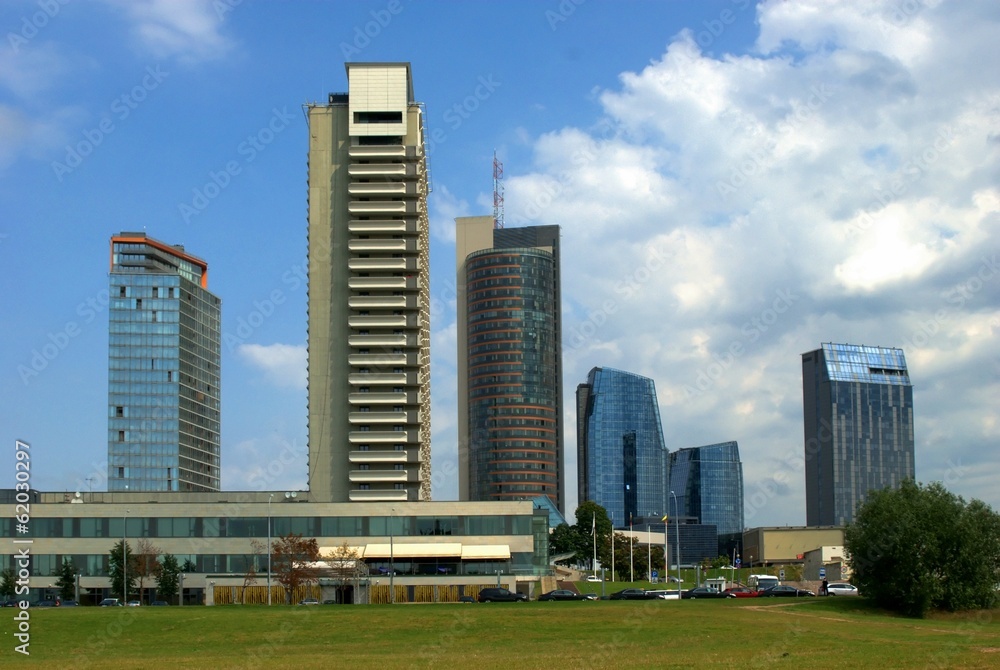 View of Vilnius skyscrapers, Lithuania