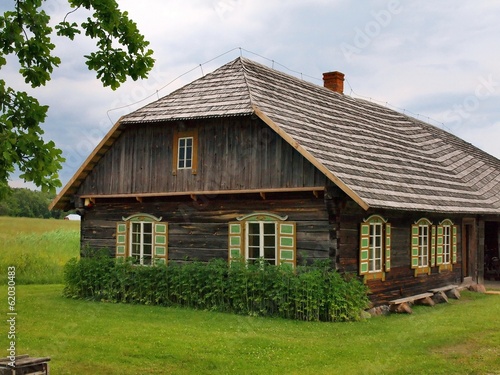 Typical, ethnographic wooden house in Rumsiskes © bokstaz