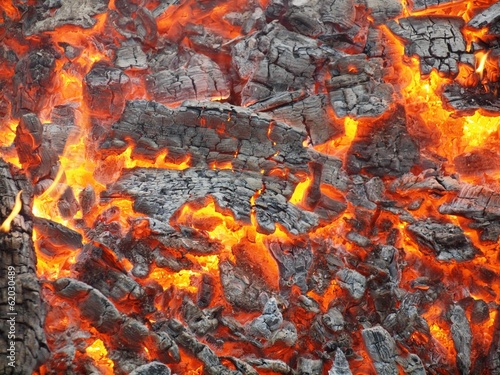 Obraz na płótnie Hot coals in the Fire w salonie