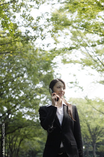 woman talking on mobile phone