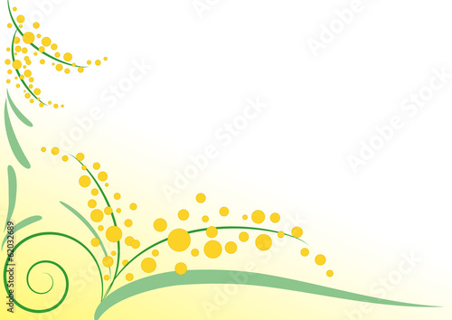 Sfondo mimose stilizzate