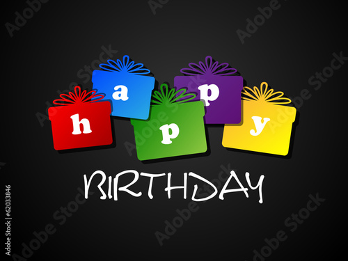 Canvas Print happy birthday background