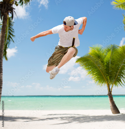 male dancer jumping in the air