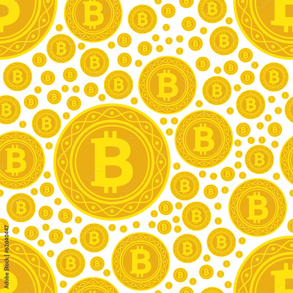 bitcoin coins seamless pattern