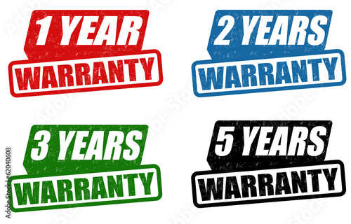 Set of warranty stamps