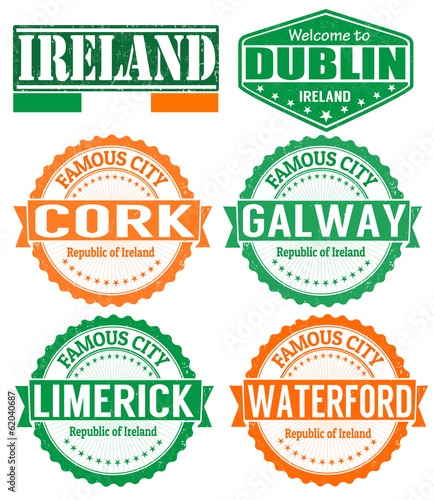 Photography Ireland cities stamps