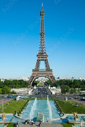 Trocadero Fountains, Eiffel Tower and Champ de Mars II © starryvoyage
