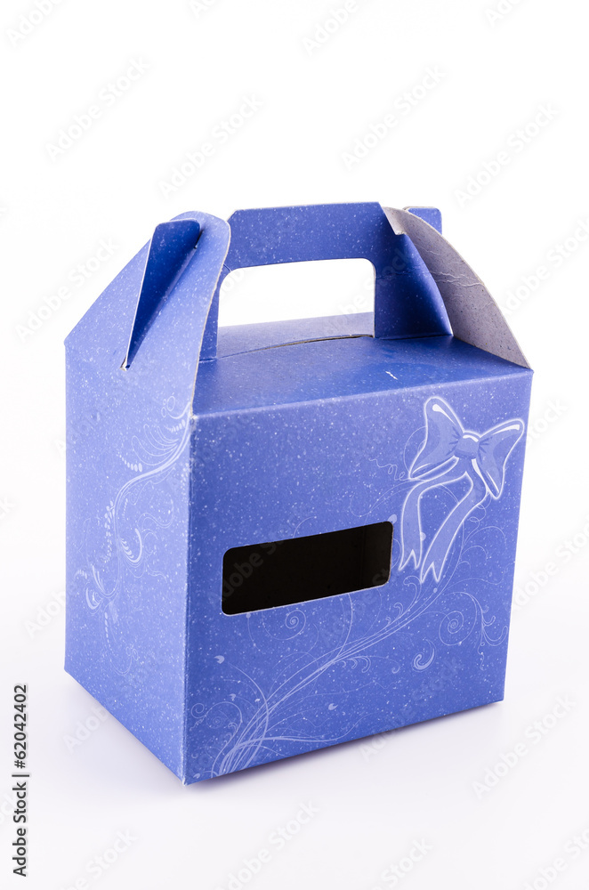Empty blue box isolated on white background Empty blue box isolated on white background