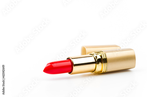 lipsticks isolated white background