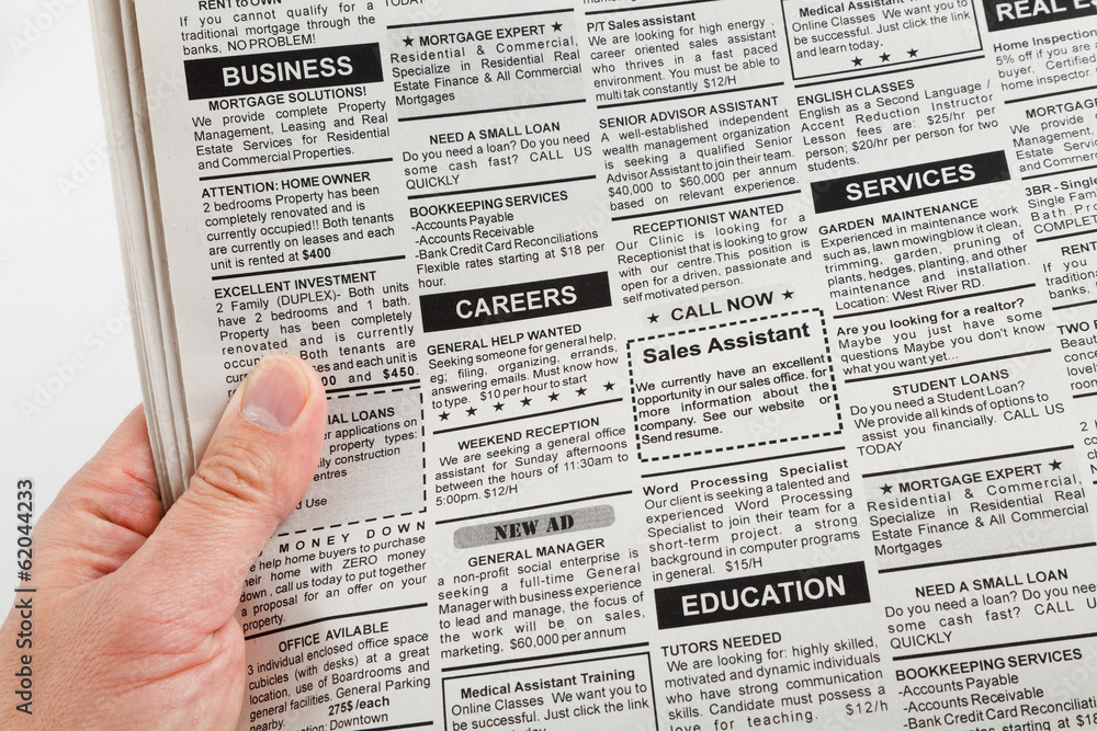 Fototapeta premium Classified Ad