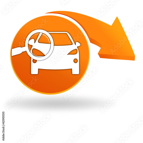 entretien voiture sur bouton orange