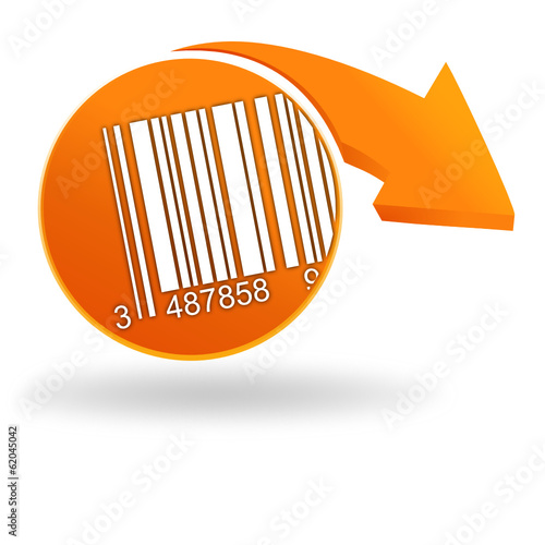 code-barre sur bouton orange