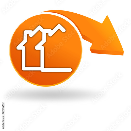 immobilier sur bouton orange