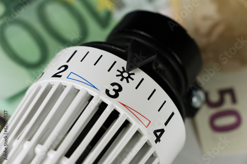 Energie sparen - Thermostat mit Euros - g564